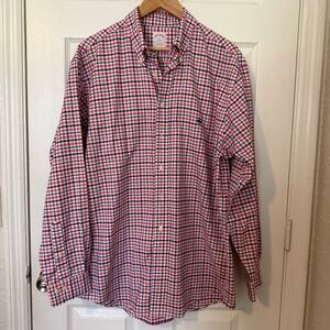 Brooks Brothers 346 The Original Polo Shirt Cotton Long Sleeve Button Down sz L
